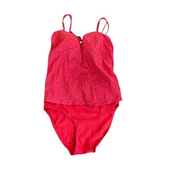 Motherhood Red and White Polka Dot Bathing Suit Set (Large) - Picture 1 of 6